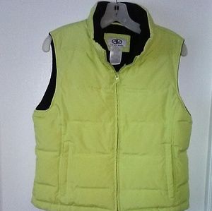 Lime Green Down Filled Vest.